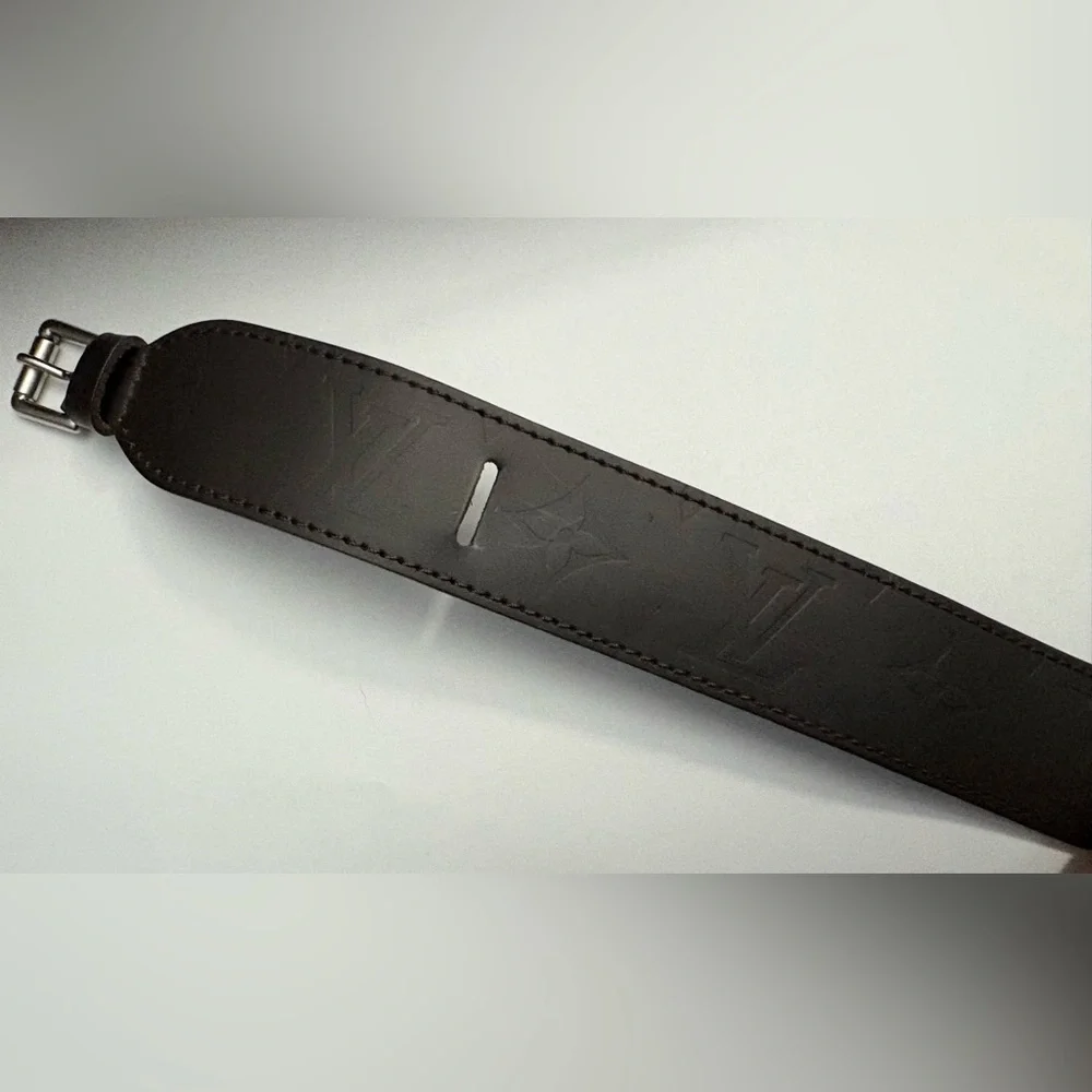 Louis Vuitton Monogram Glacé Leather Cuff Bracelet | June 2002 France | COA